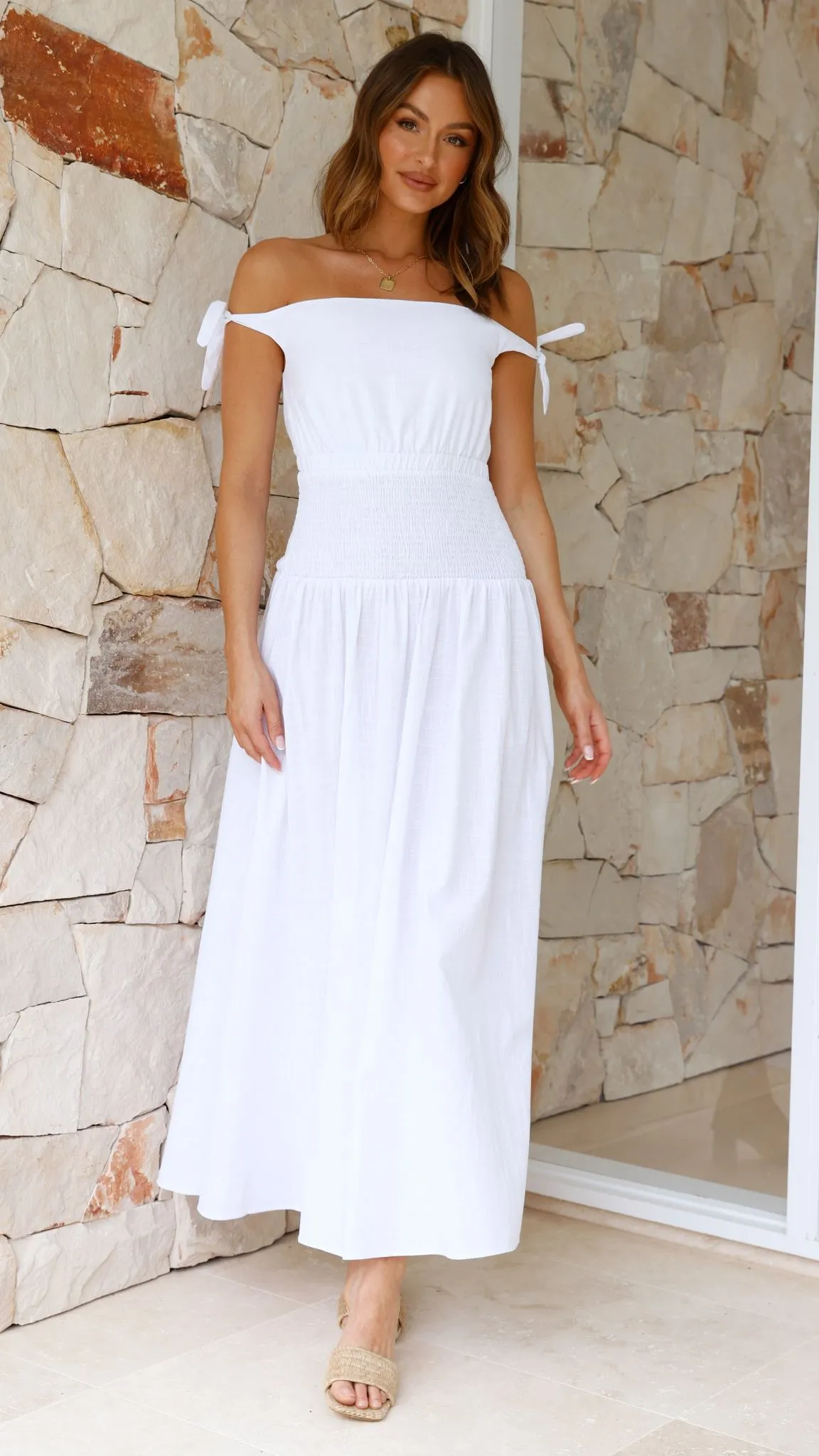 Adelaide Maxi Dress - White sold by Billy J product image thumbnail 4
