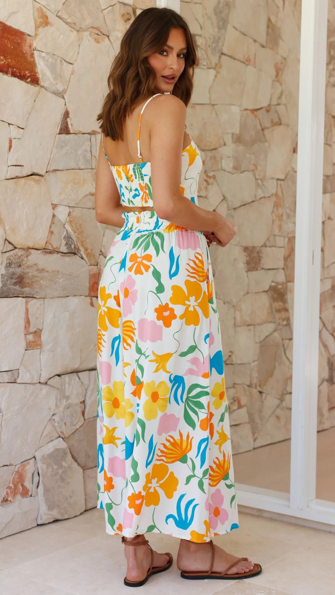 Belinda Pants - Yellow / Blue Print sold by Billy J product image thumbnail 3