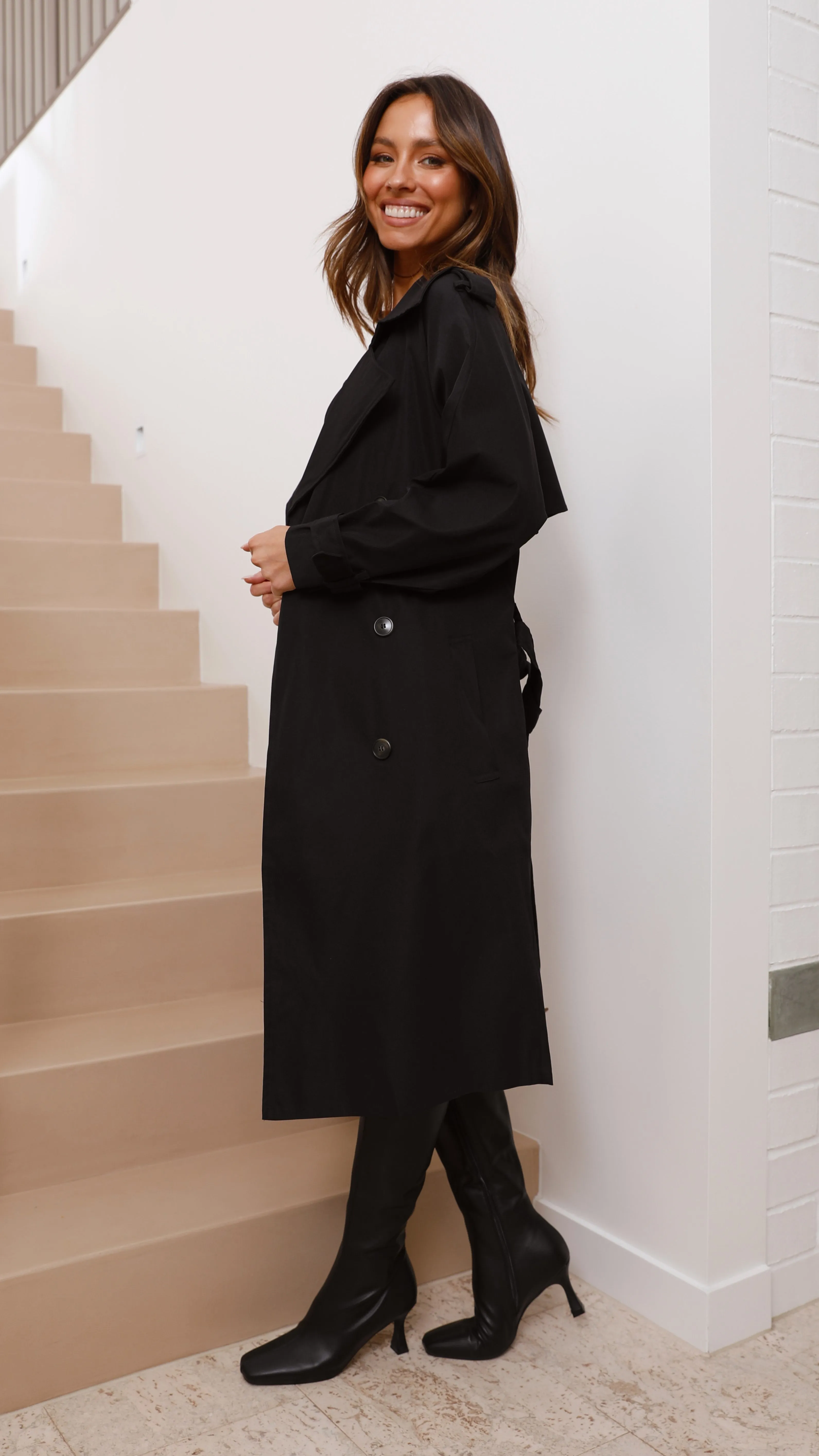 Samara Trench Coat - Black sold by Billy J product image thumbnail 2