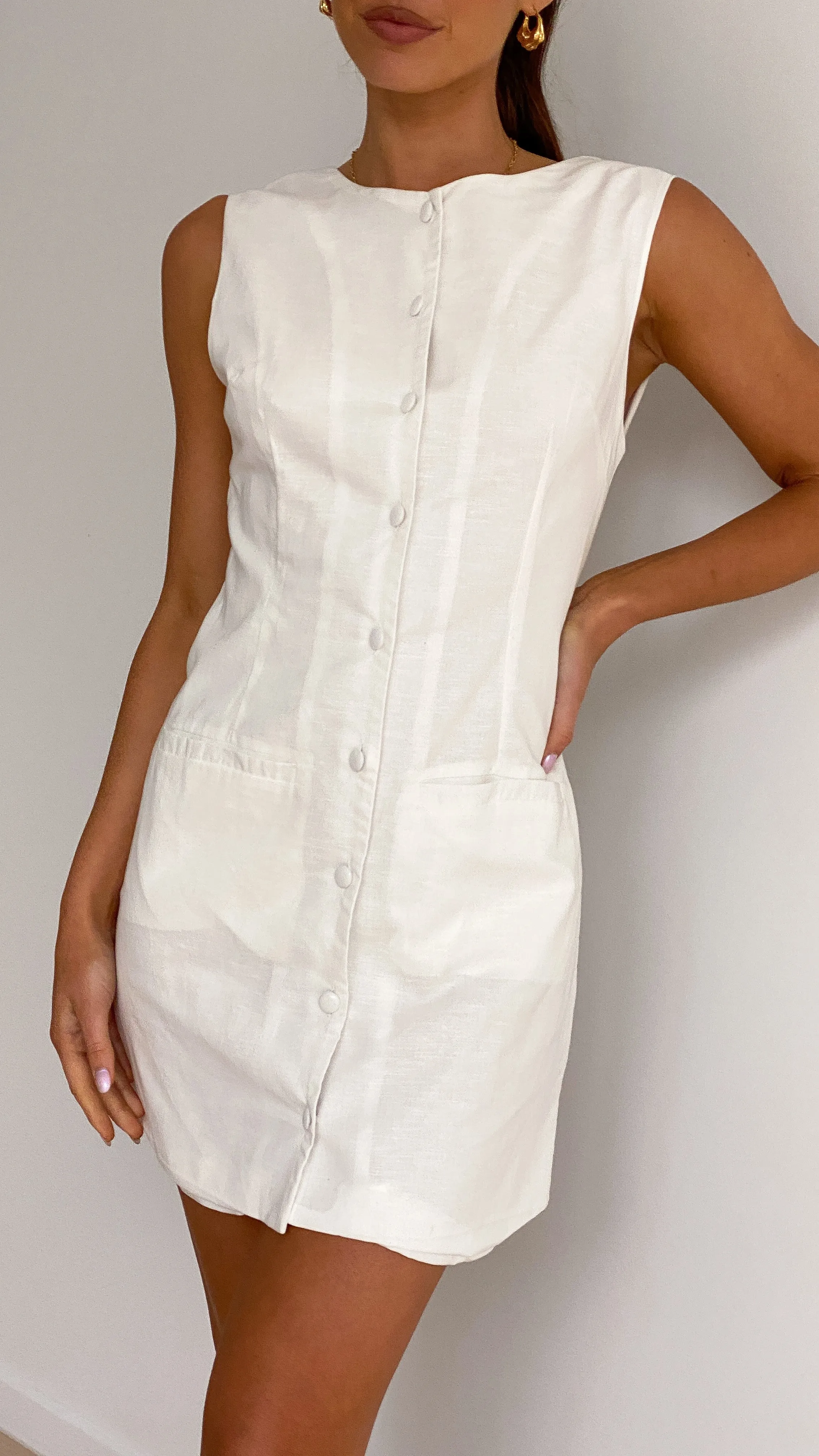 Celine Mini Dress - White sold by Billy J product image thumbnail 2