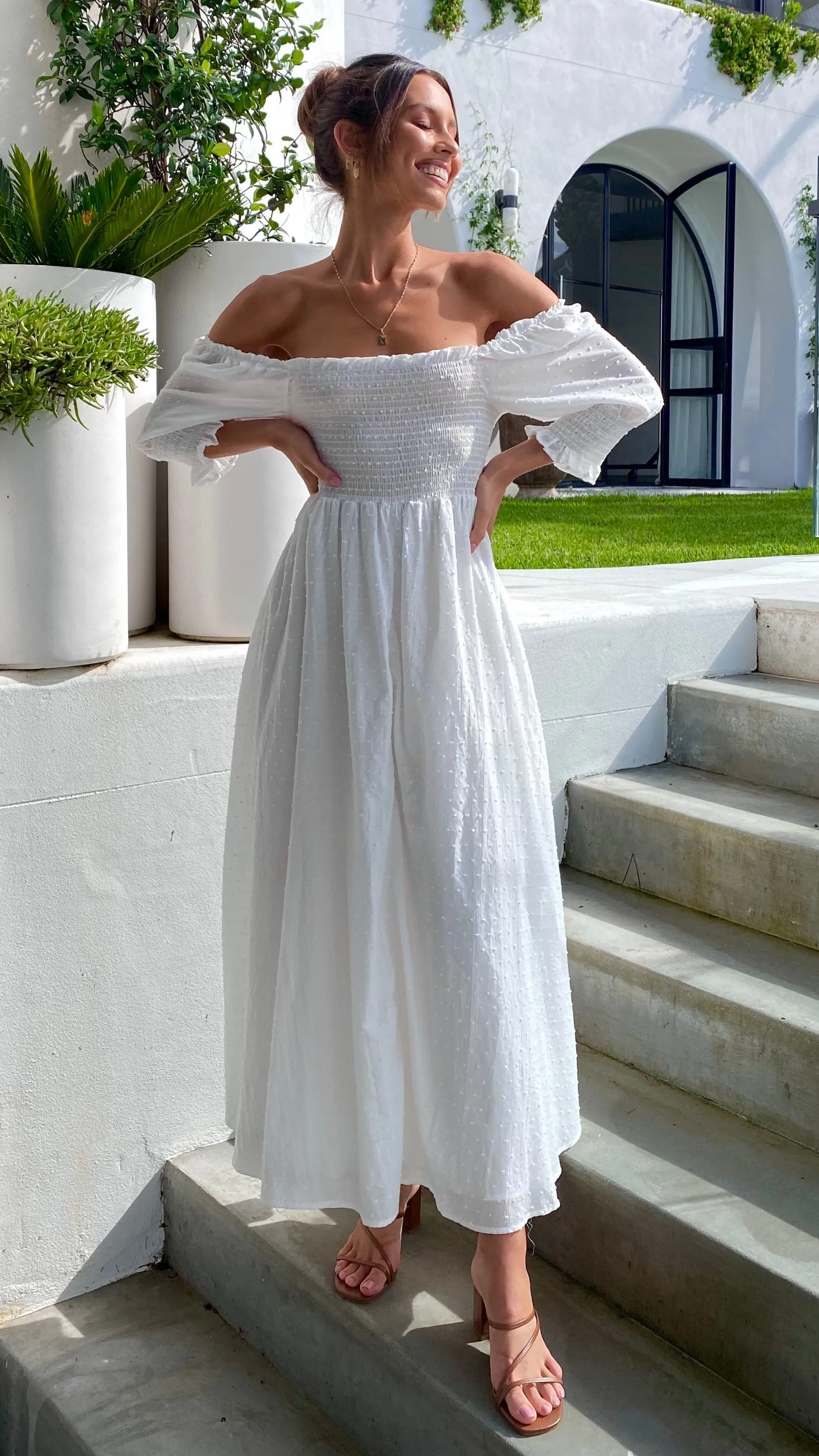 Cierra Midi Dress - White sold by Billy J product image thumbnail 2
