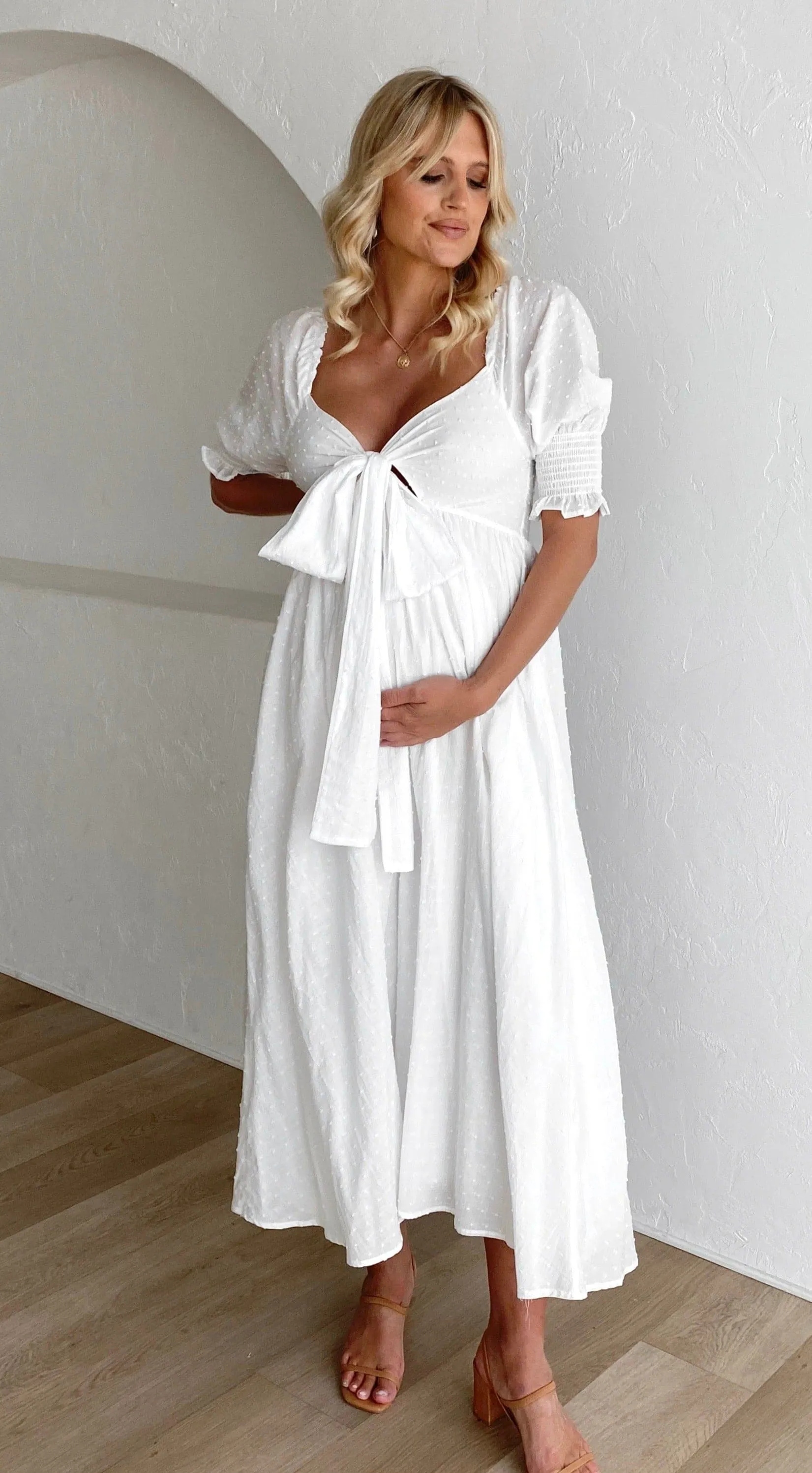 Cierra Midi Dress - White sold by Billy J product image thumbnail 3