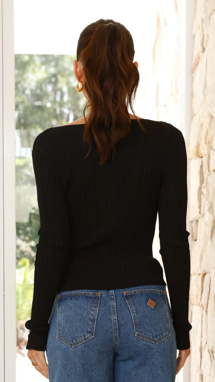 Wilma Long Sleeve Top - Black sold by Billy J product image thumbnail 2