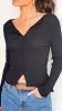 Wilma Long Sleeve Top - Black sold by Billy J