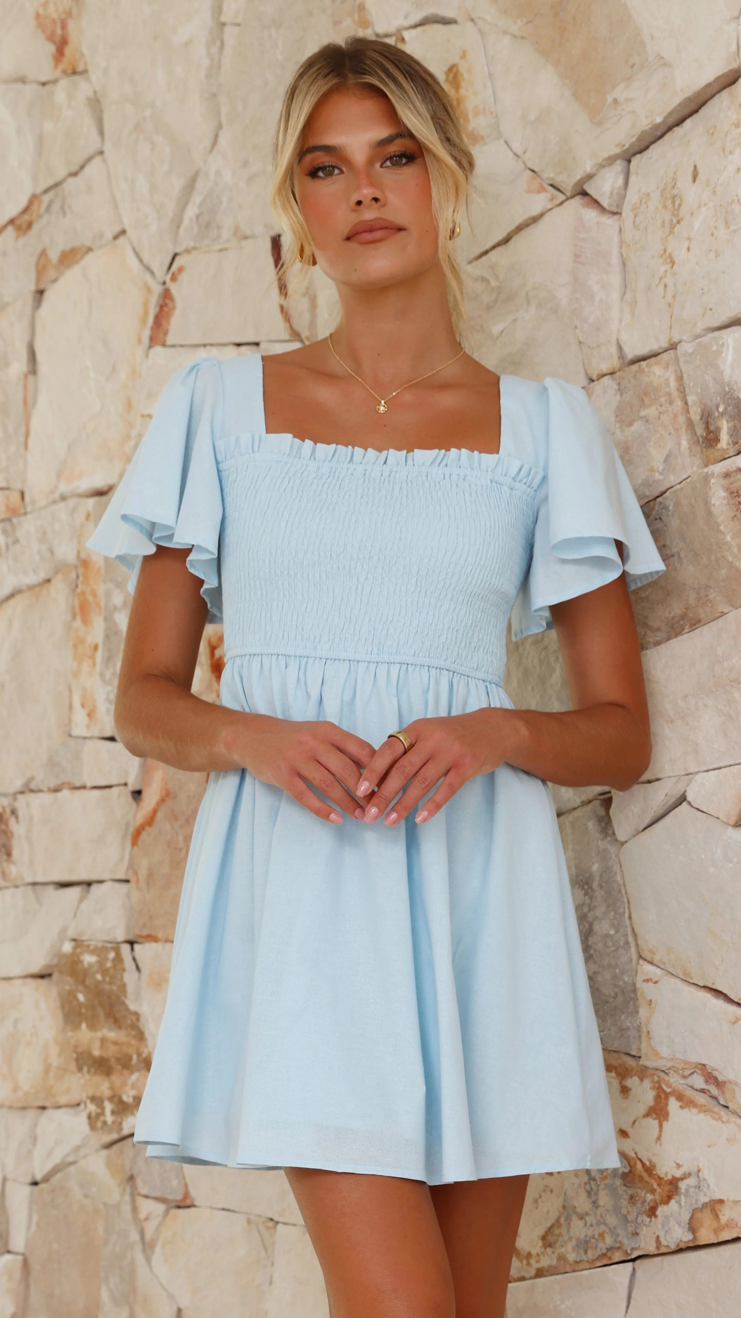 Molly Mini Dress - Sky Blue sold by Billy J product image thumbnail 3