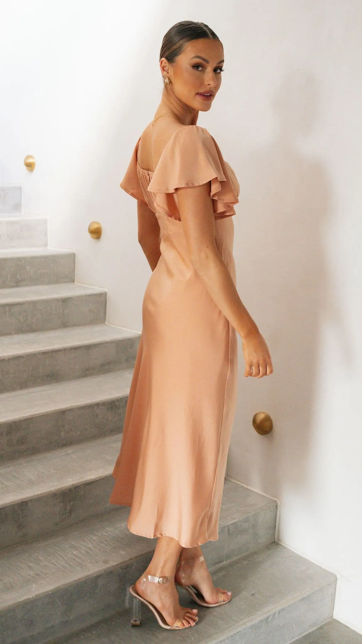 Louisa Midi Dress - Peach sold by Billy J product image thumbnail 4