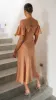 Louisa Midi Dress - Peach sold by Billy J