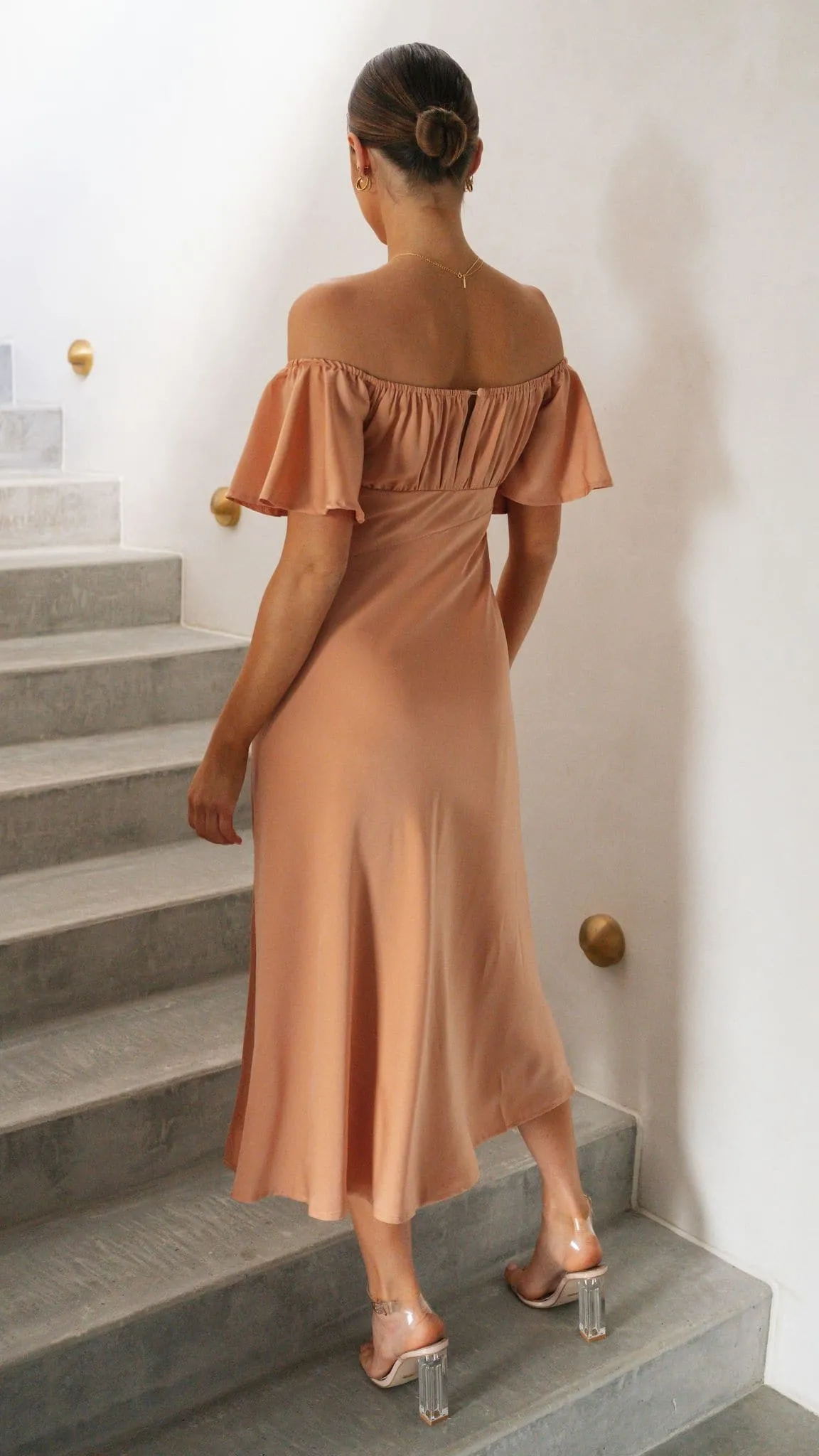 Louisa Midi Dress - Peach sold by Billy J product image thumbnail 3