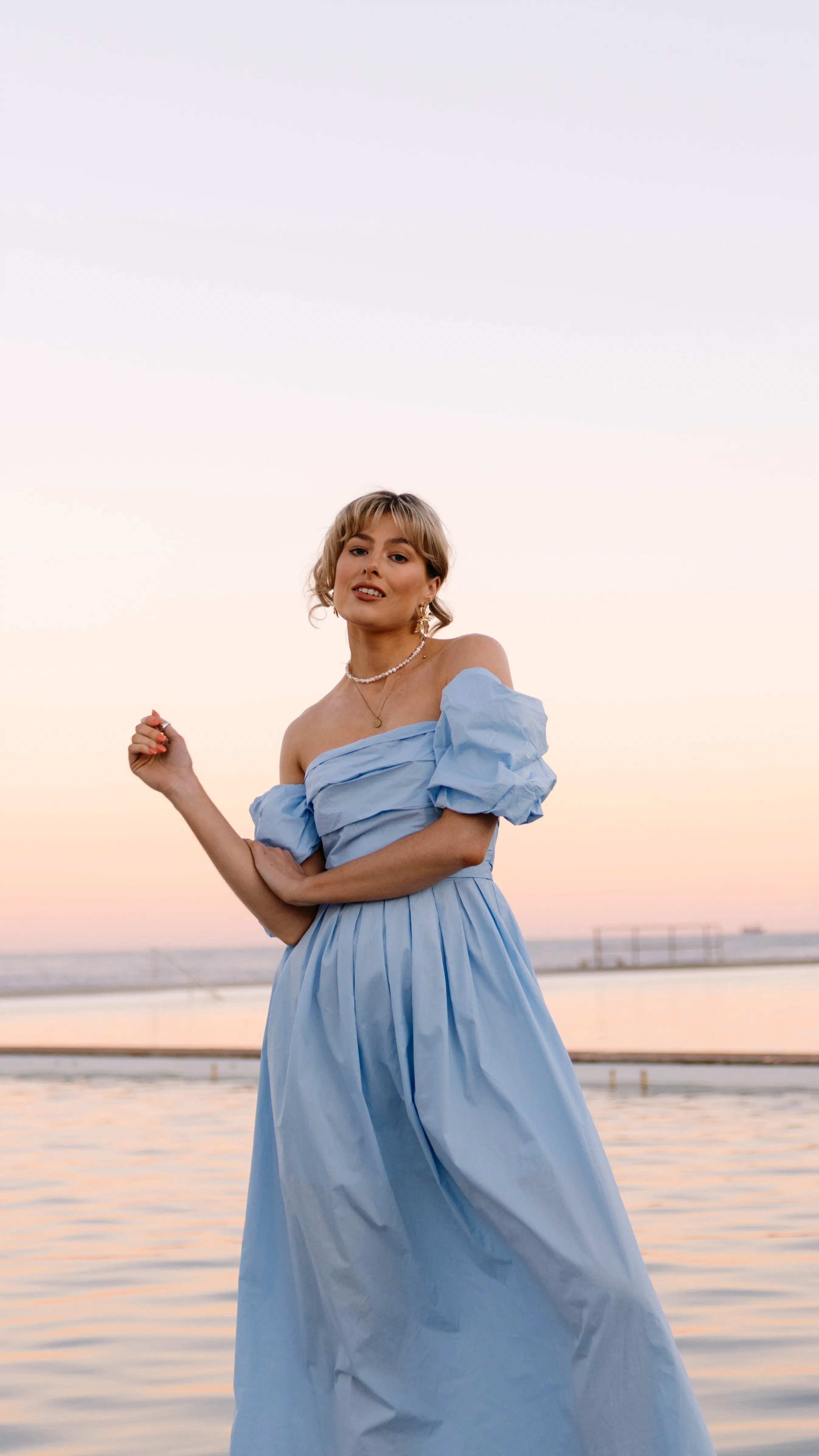 Caelius Midi Dress - Light Blue sold by Billy J product image thumbnail 3