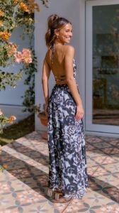 Ivy Maxi Dress - Black/White Print sold by Billy J