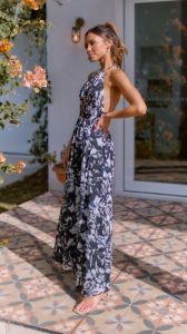 Ivy Maxi Dress - Black/White Print sold by Billy J