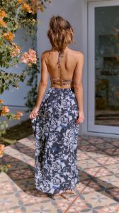 Ivy Maxi Dress - Black/White Print sold by Billy J