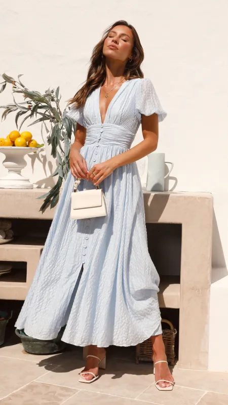 Faiz Maxi Dress - Light Blue sold by Billy J