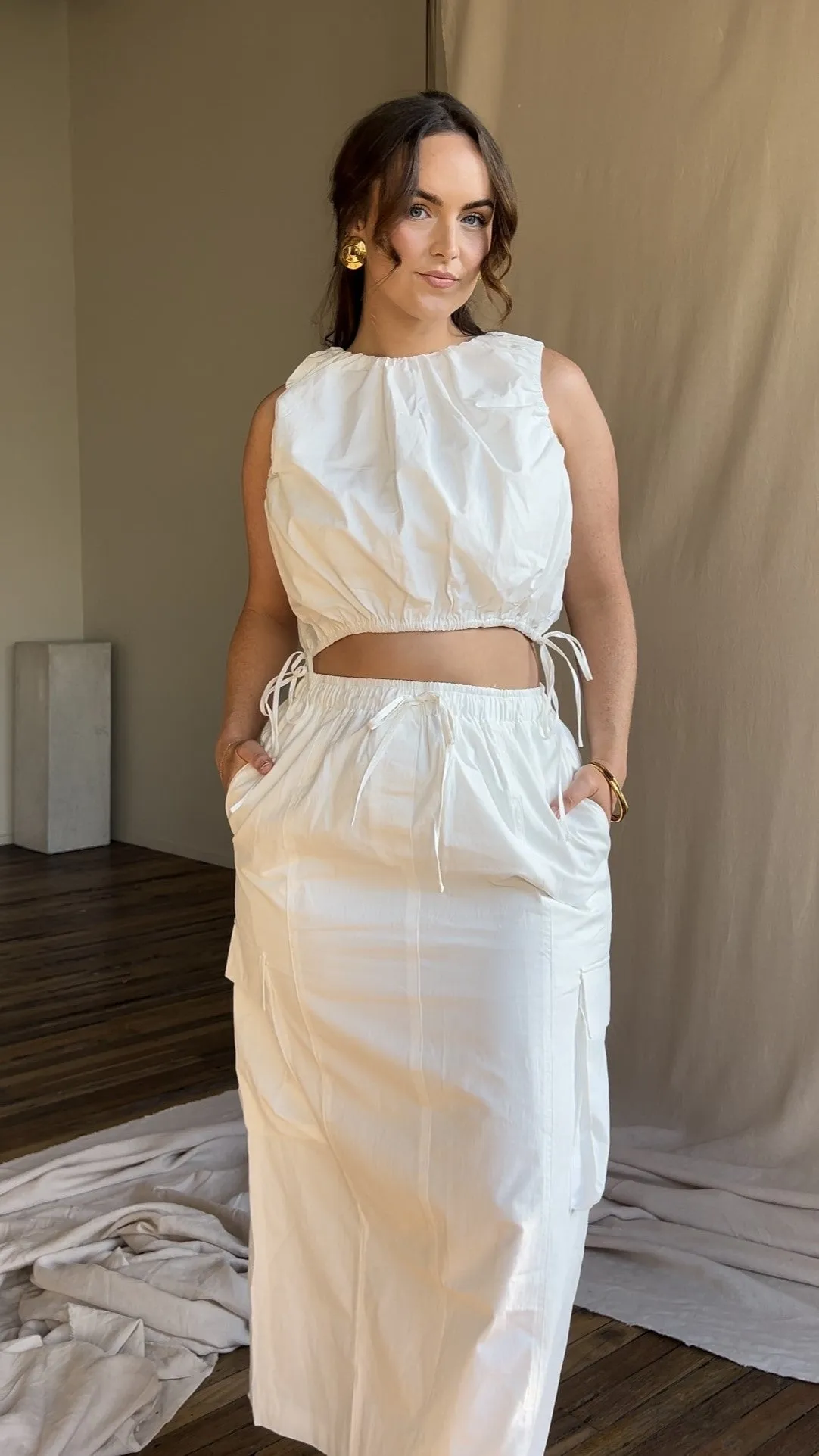 Kasey Midi Skirt - White sold by Billy J product image thumbnail 5
