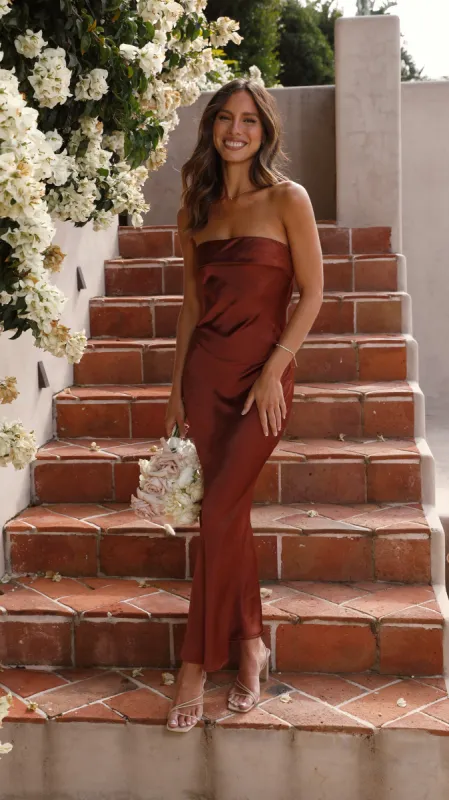 Gisele Maxi Dress - Rust sold by Billy J