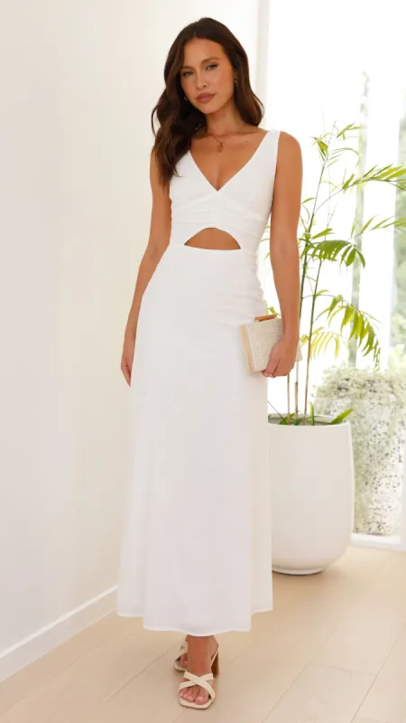 Mahalia Maxi Dress - White sold by Billy J