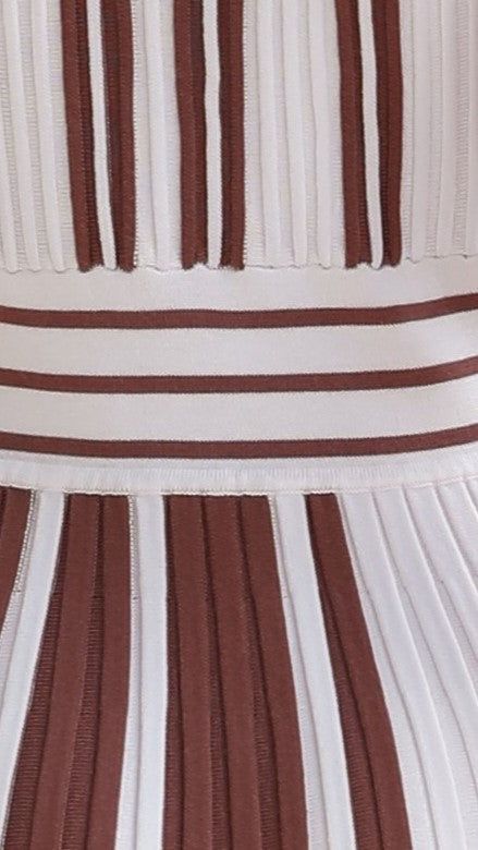 Clementine Midi Dress - White/Brown sold by Billy J product image thumbnail 5