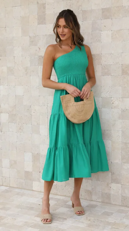Cassy Midi Dress - Green sold by Billy J
