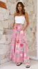 Avery Wide Leg Pant - Pink / Lemon Print sold by Billy J