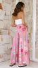 Avery Wide Leg Pant - Pink / Lemon Print sold by Billy J