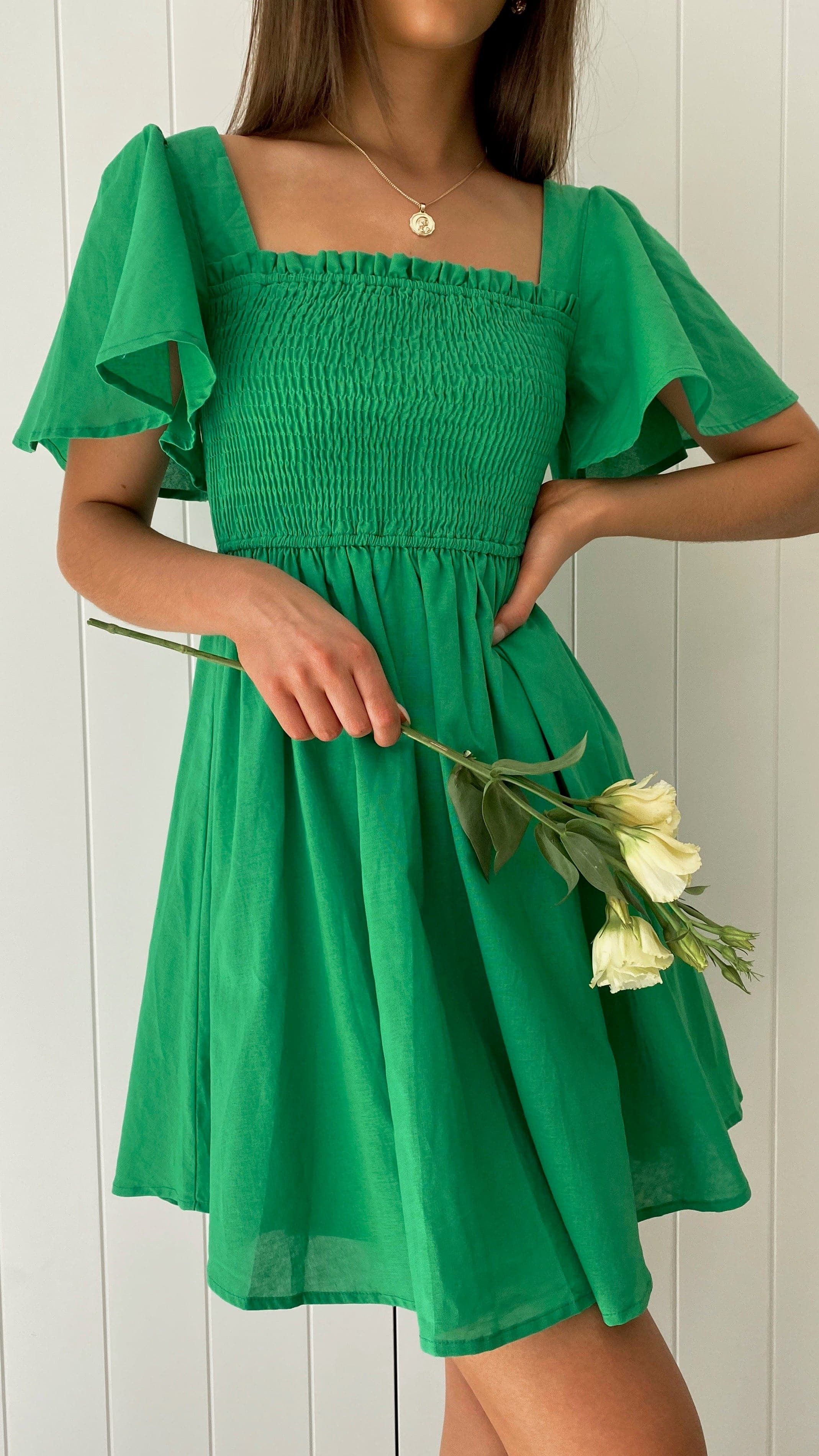 Molly Mini Dress - Green sold by Billy J