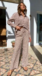 Milani Pant - Chocolate Geo sold by Billy J