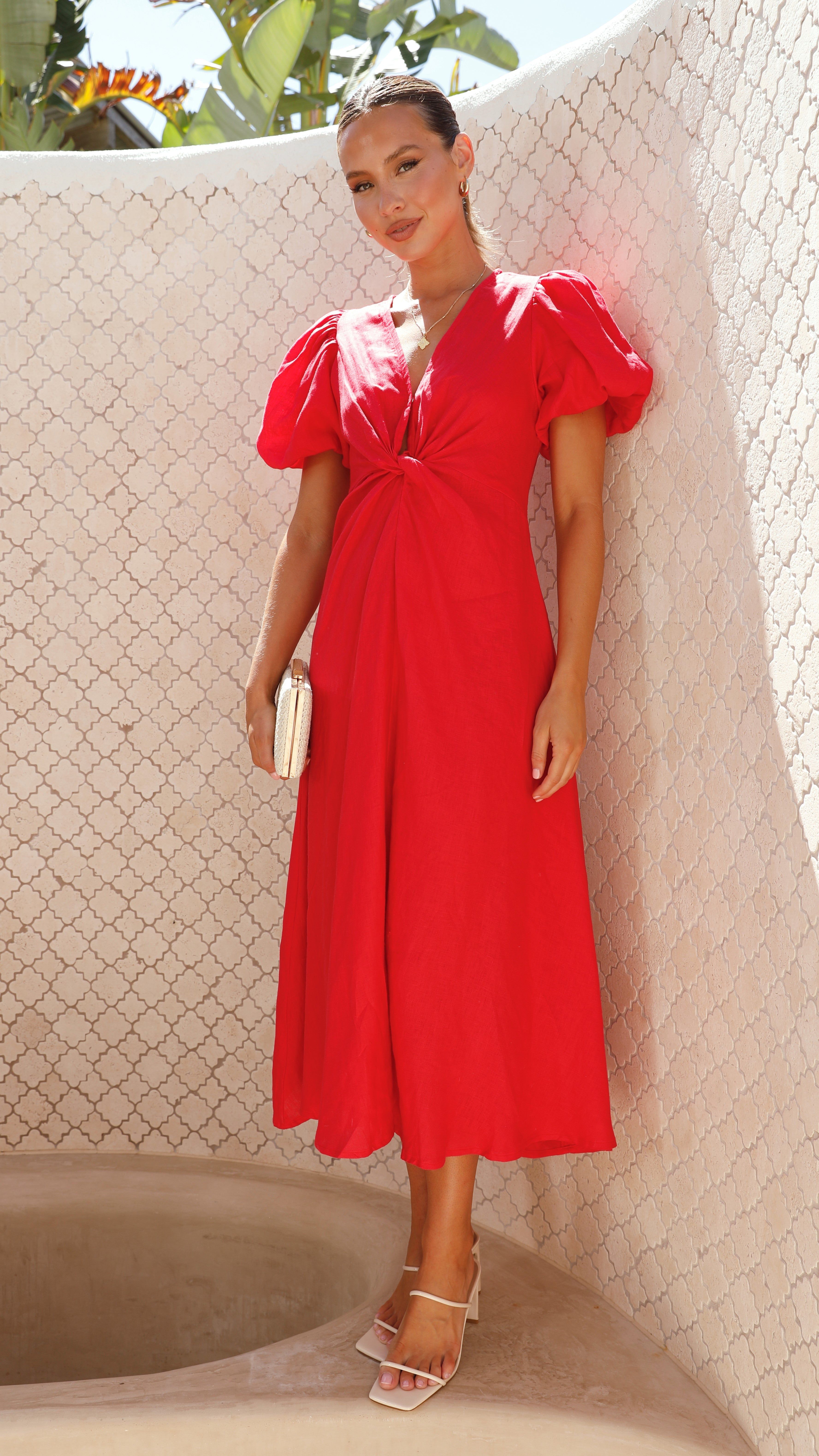 Blaire Midi Dress - Red sold by Billy J product image thumbnail 5