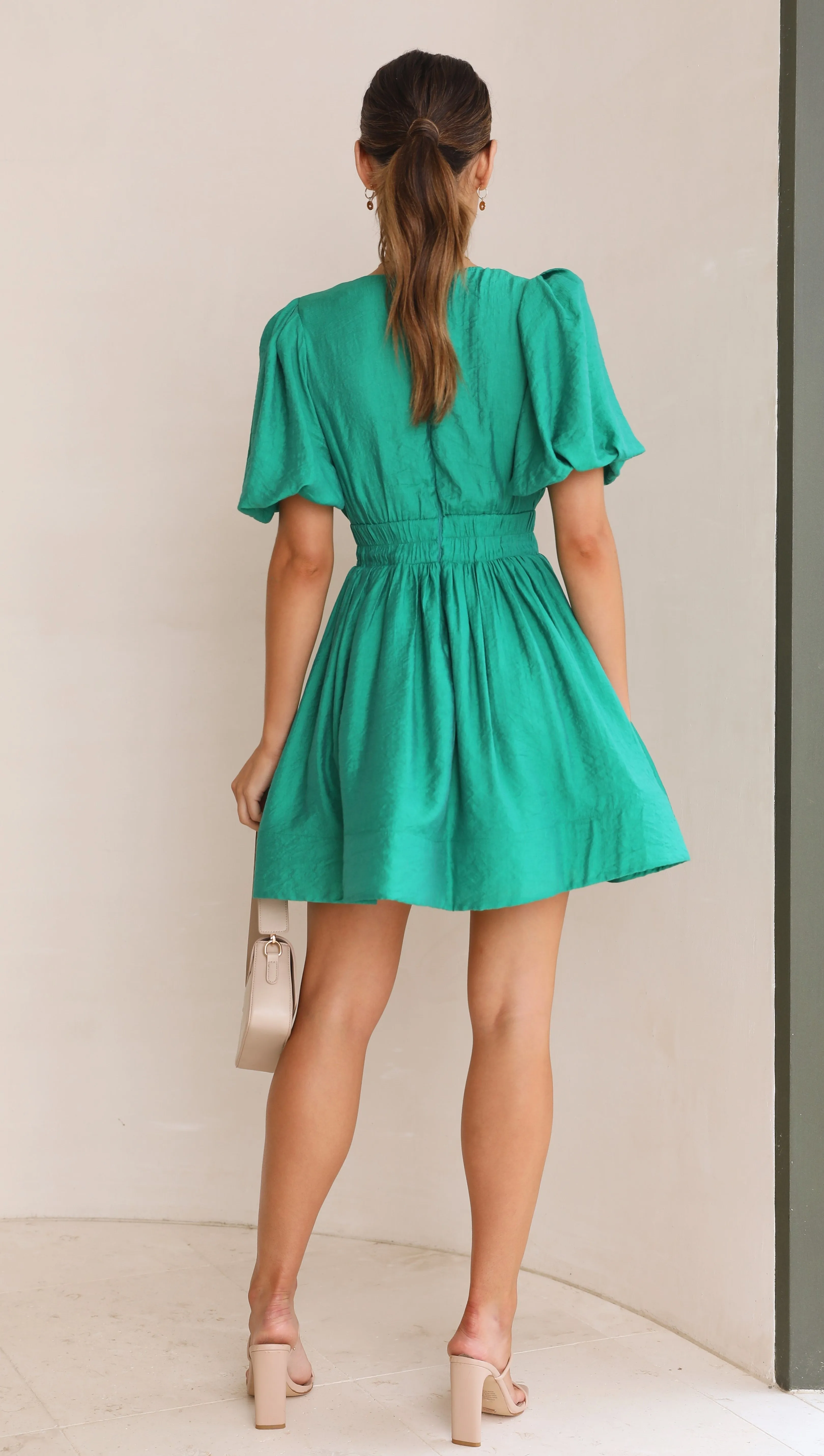 Erin Mini Dress - Emerald sold by Billy J product image thumbnail 3