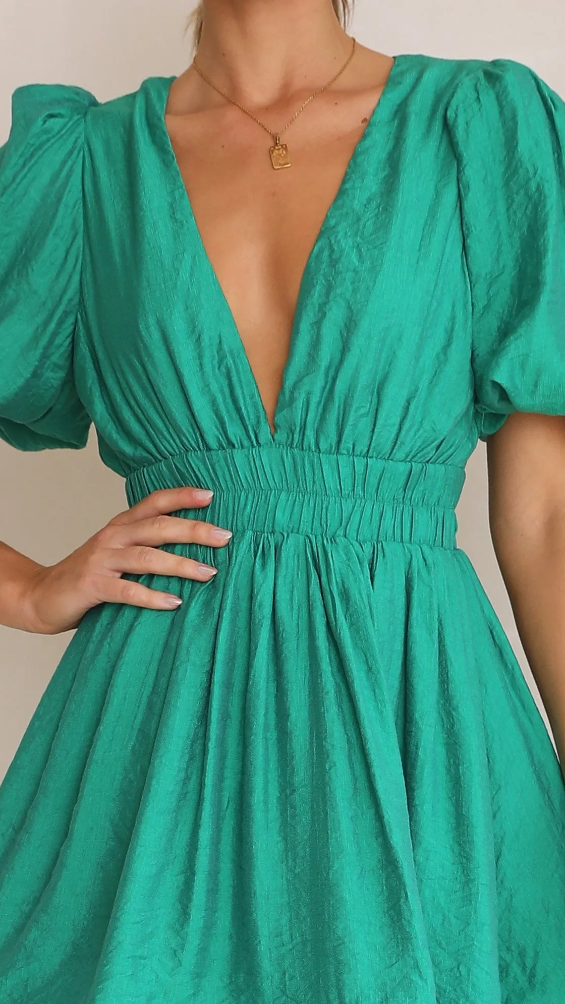Erin Mini Dress - Emerald sold by Billy J product image thumbnail 5