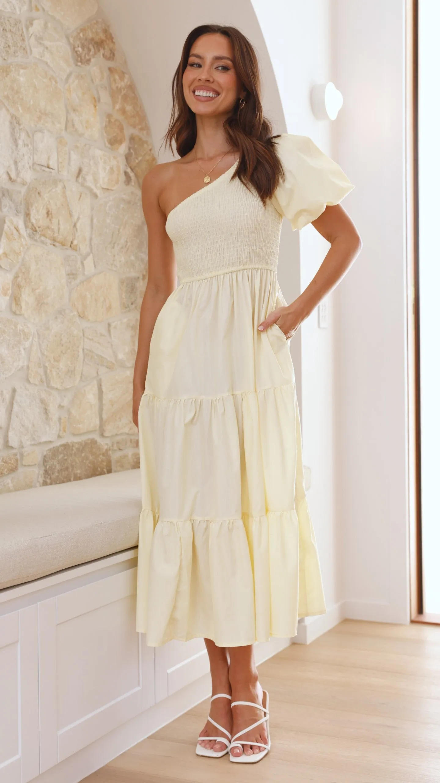 Frankie Maxi Dress - Yellow sold by Billy J