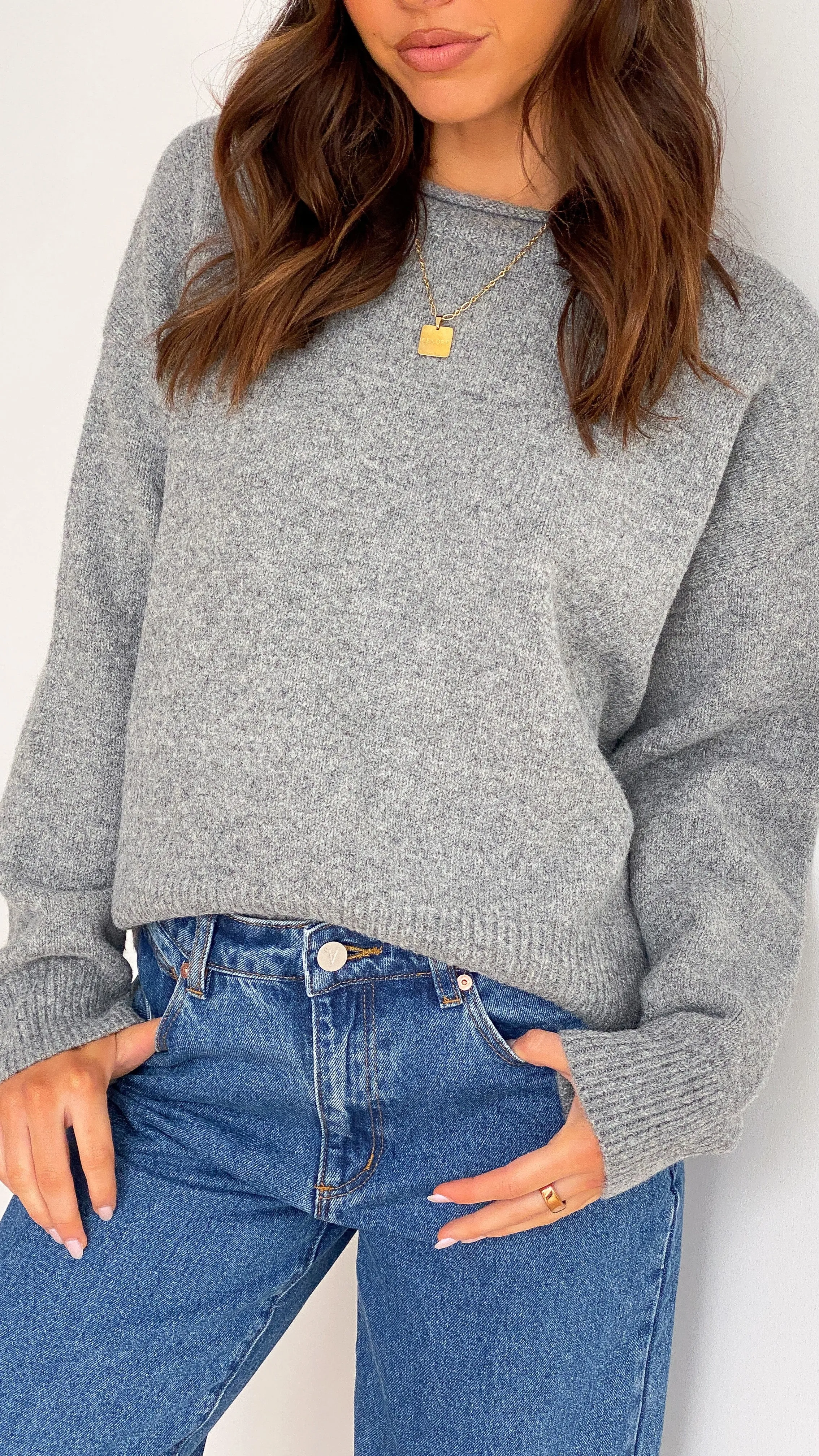 Grazie Knit Jumper - Grey sold by Billy J product image thumbnail 3