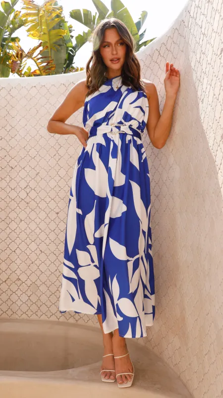 Hadas Maxi Dress - Navy / White sold by Billy J