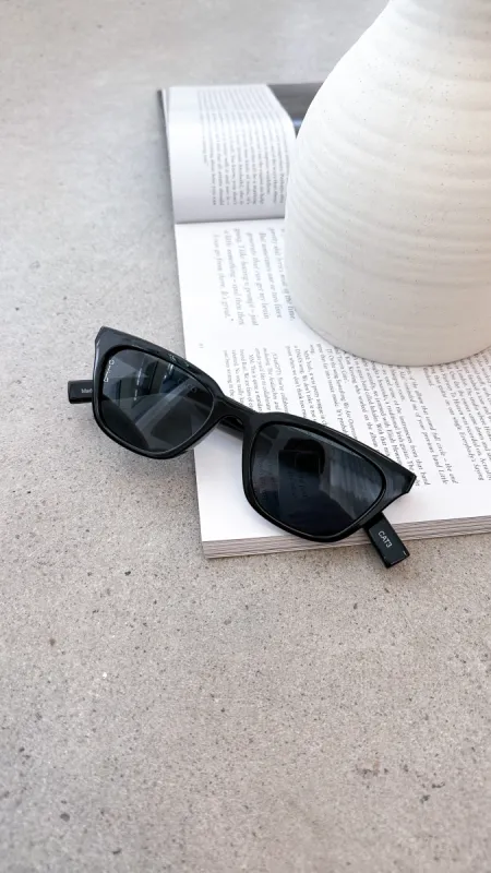 Seva Sunglasses - Black/Smoke sold by Billy J