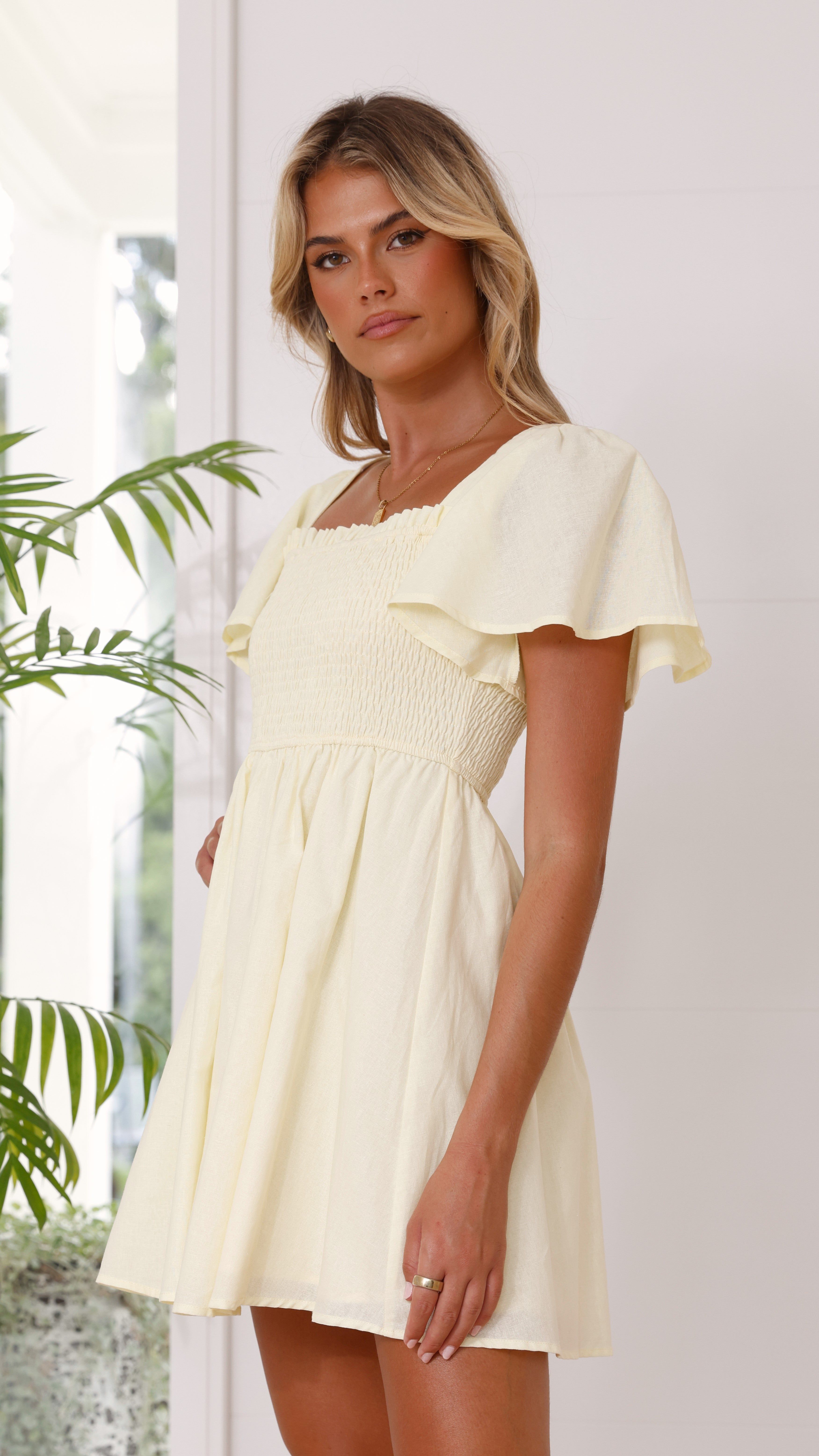 Molly Mini Dress - Baby Yellow sold by Billy J product image thumbnail 5