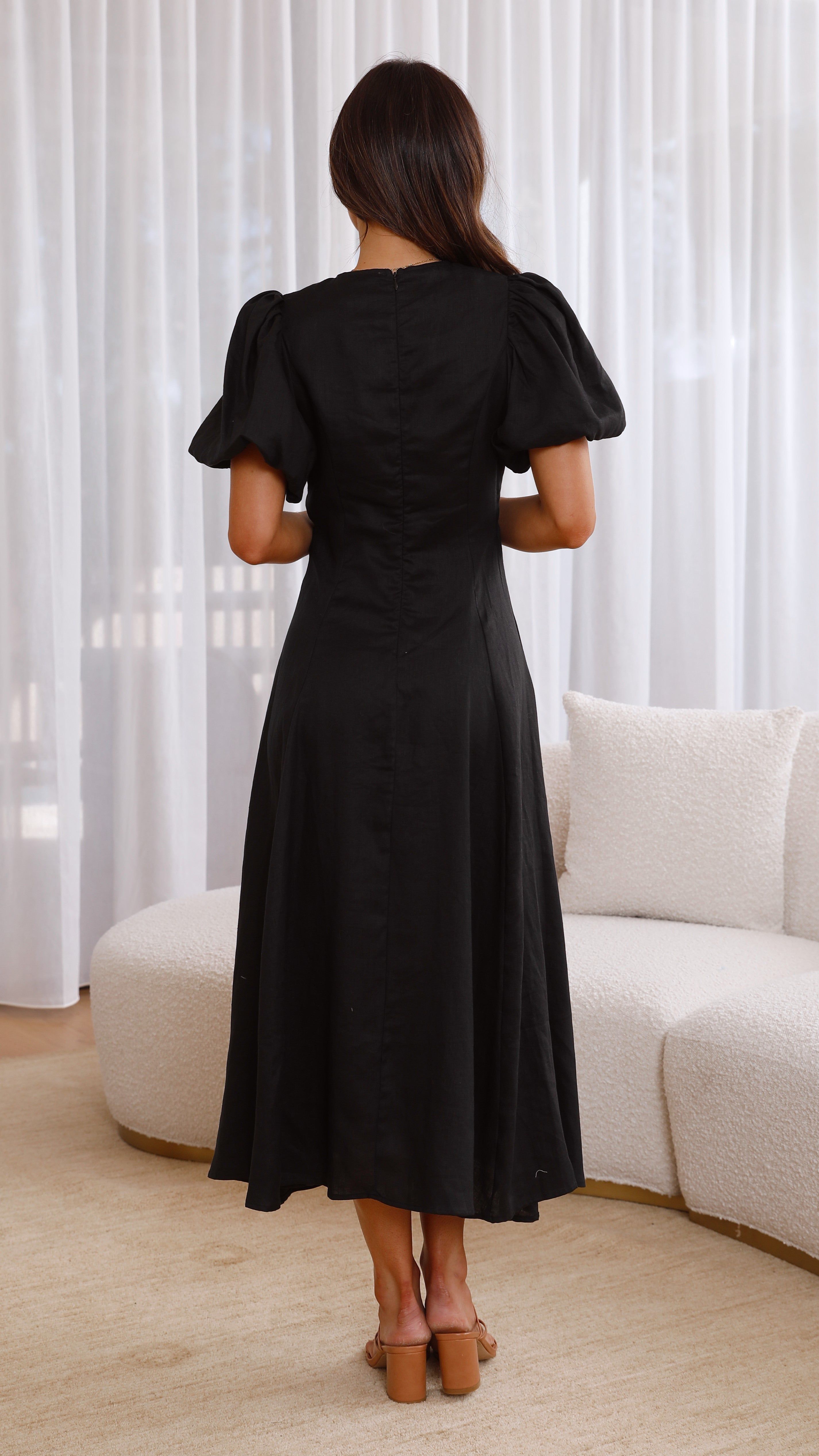 Blaire Midi Dress - Black sold by Billy J product image thumbnail 3