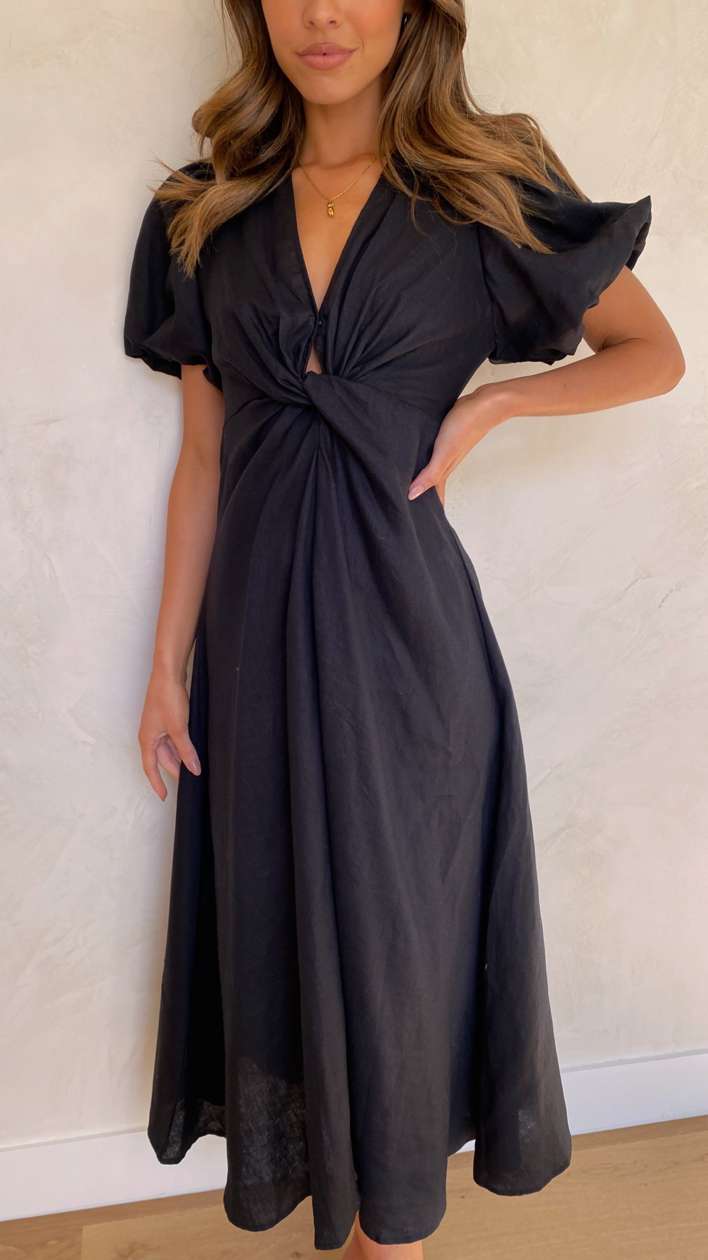 Blaire Midi Dress - Black sold by Billy J
