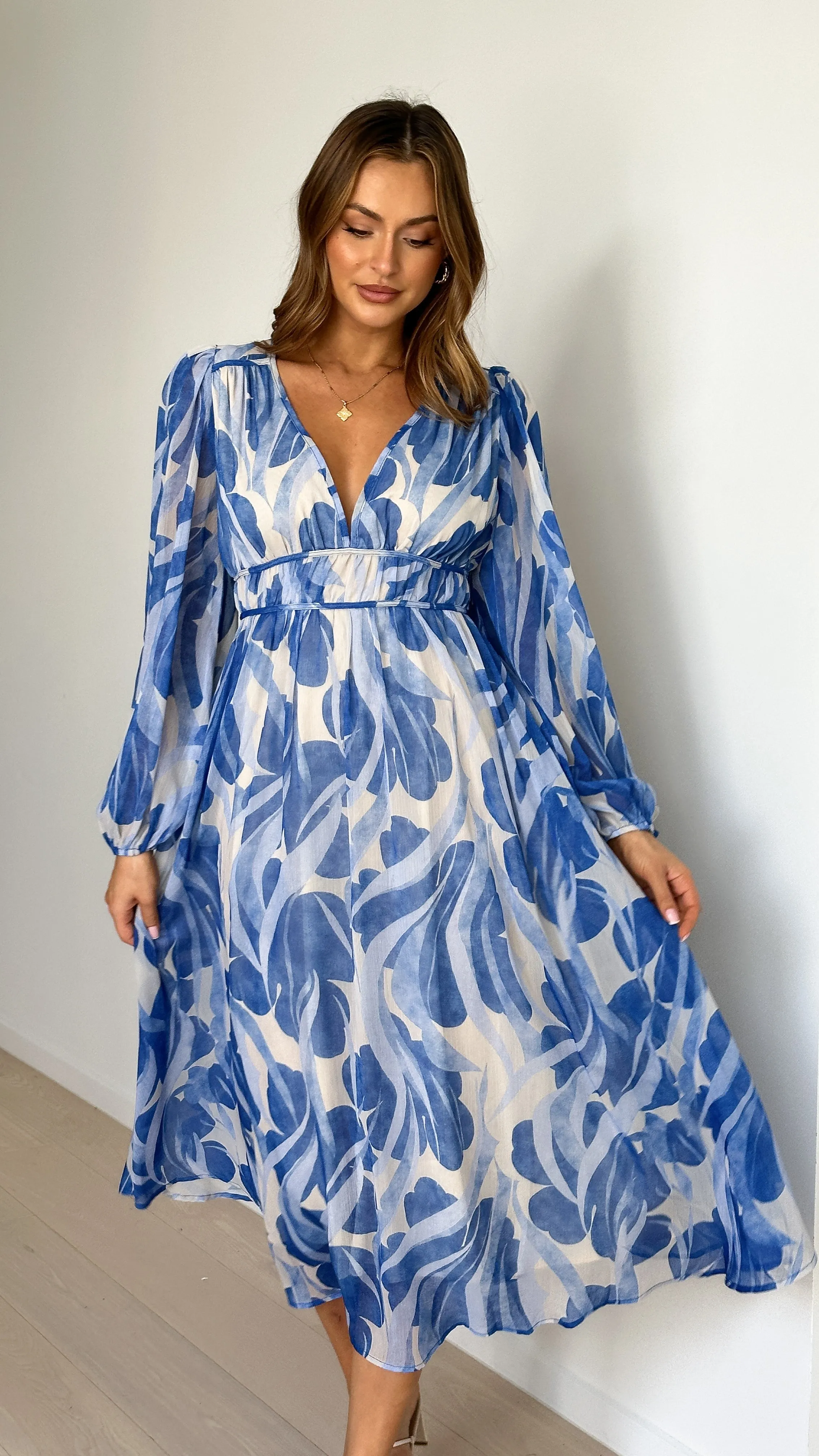 Luana Midi Dress - Blue sold by Billy J product image thumbnail 3