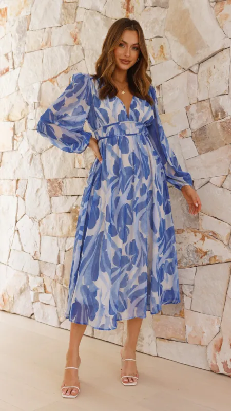 Luana Midi Dress - Blue sold by Billy J