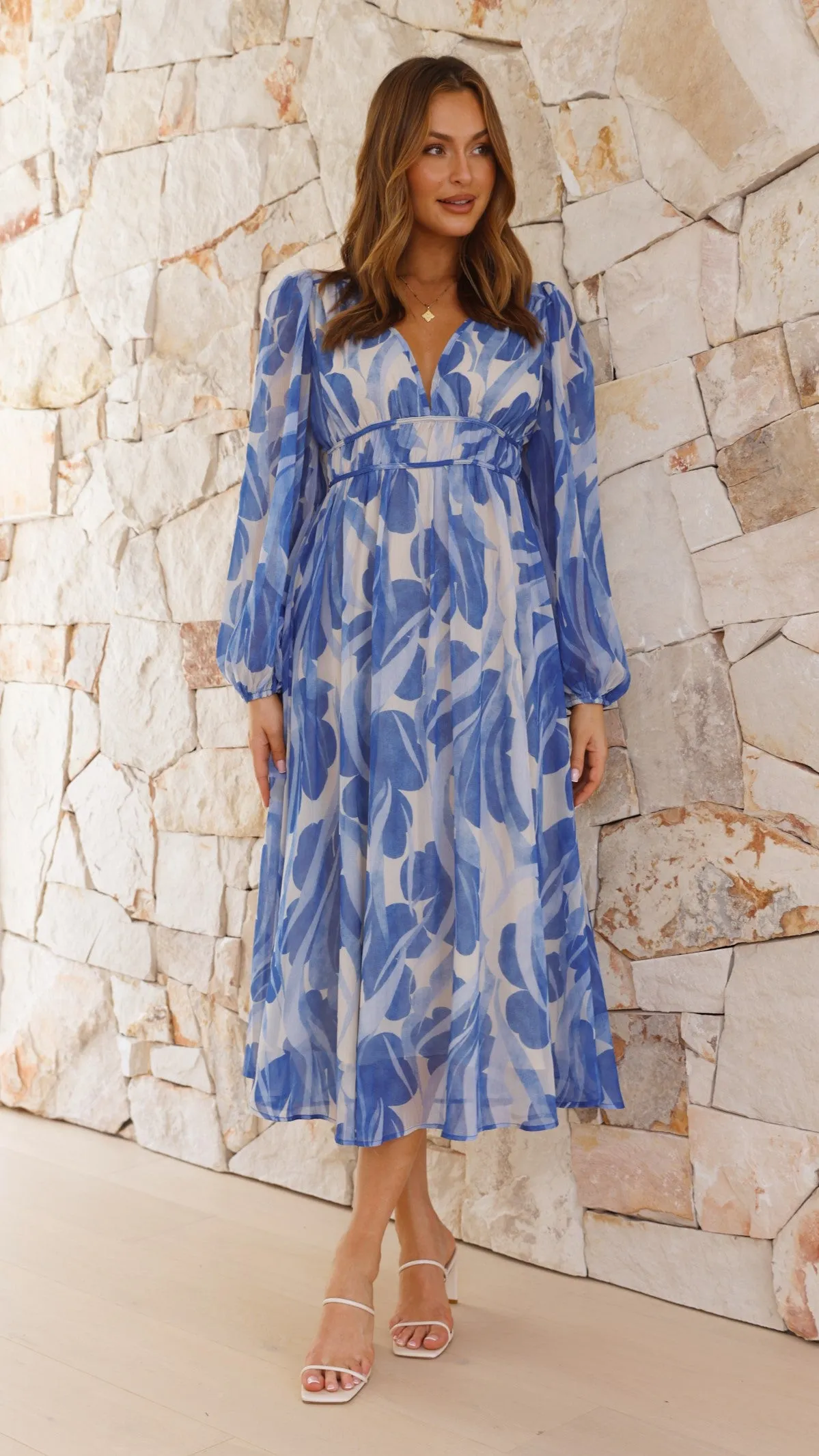 Luana Midi Dress - Blue sold by Billy J product image thumbnail 4