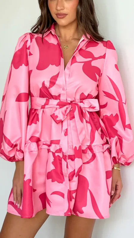 Vanessa Mini Dress - Pink Floral sold by Billy J