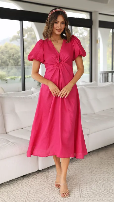 Blaire Midi Dress - Hot Pink sold by Billy J