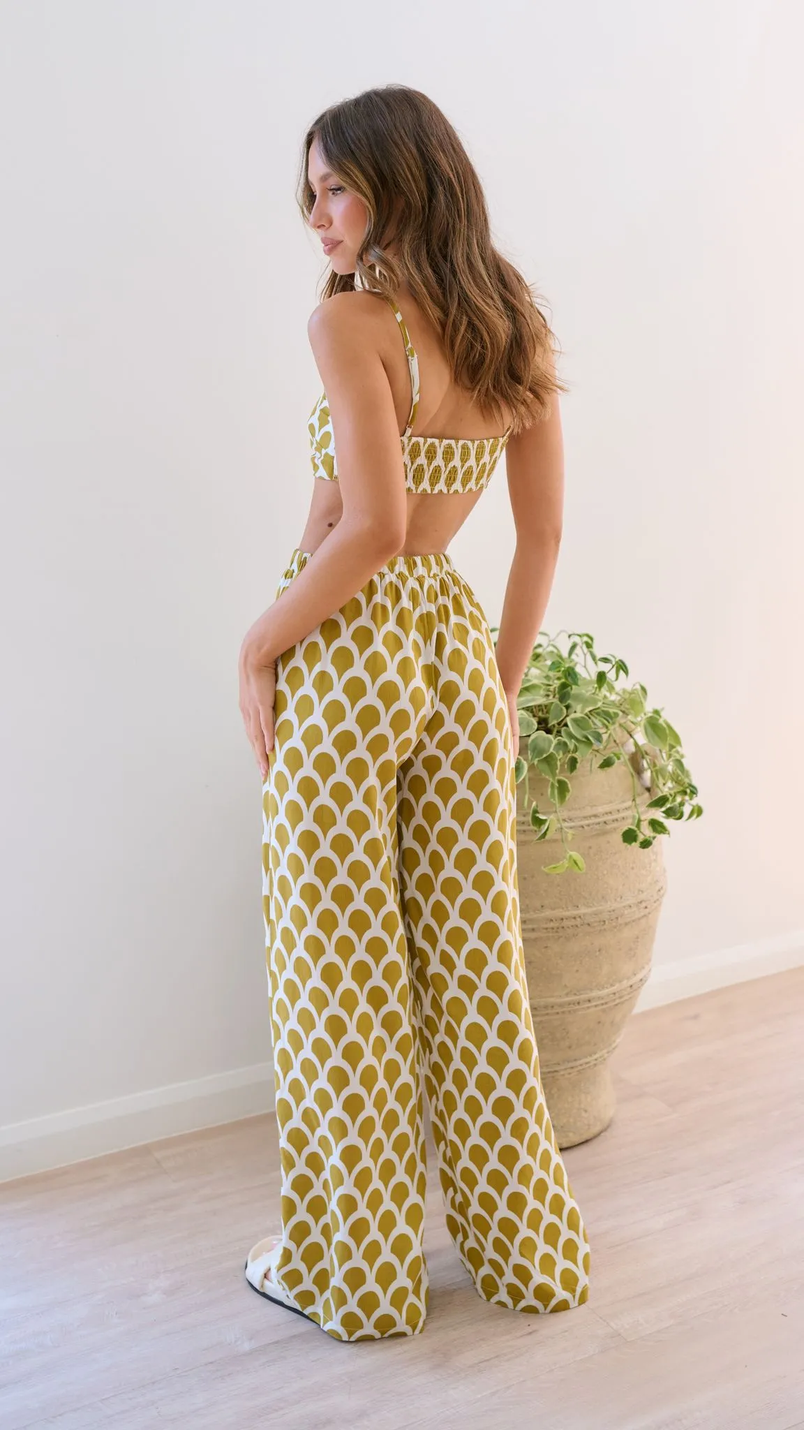 Layne Crop Top - Mustard Print sold by Billy J product image thumbnail 2