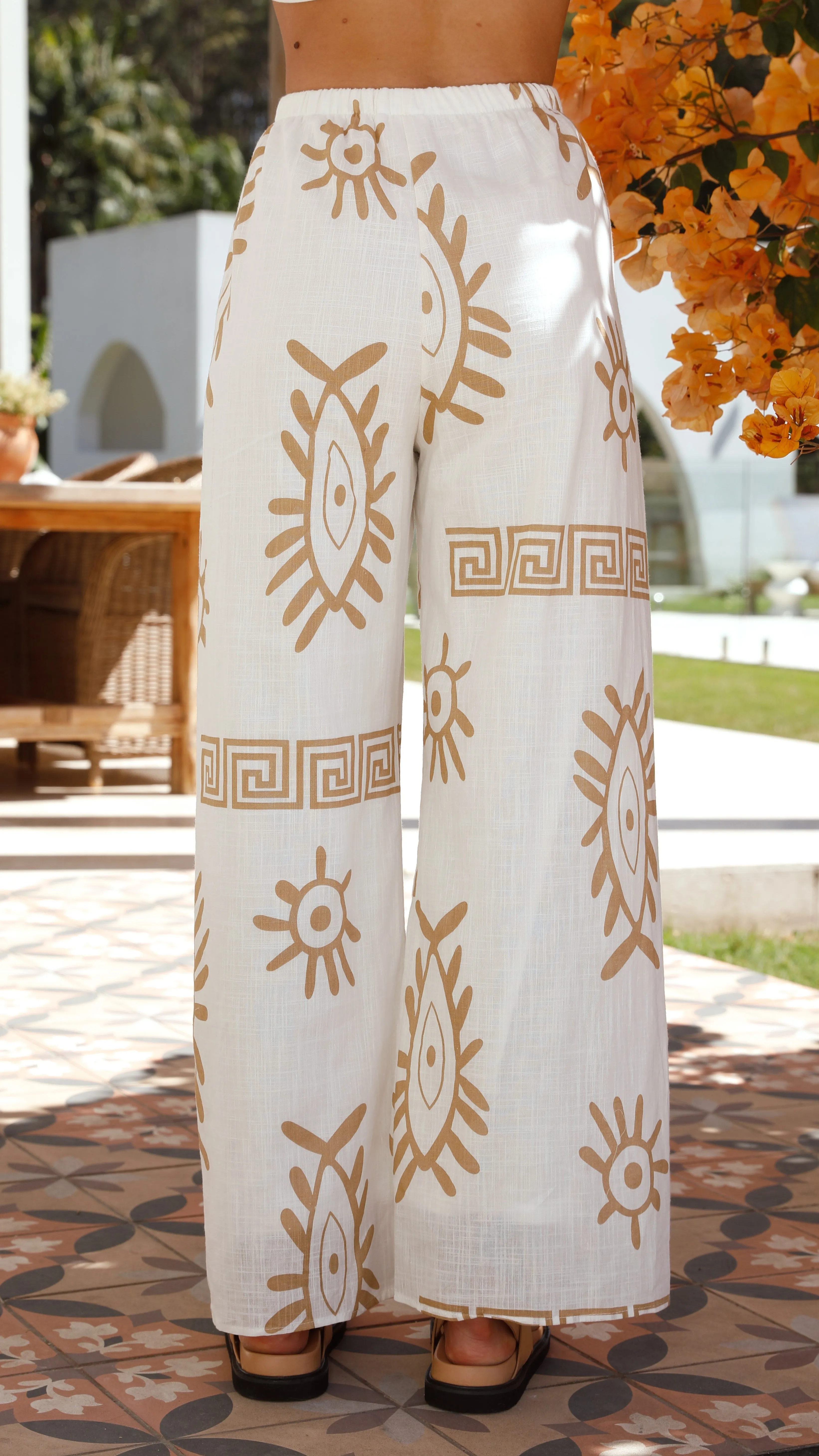 Bailie Shirt and Pants Set - White/Beige Aztec sold by Billy J product image thumbnail 4