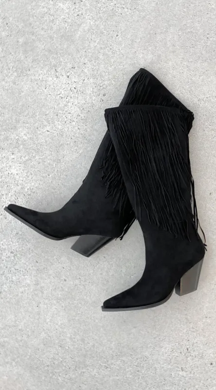 Evette Boots - Black Suede sold by Billy J