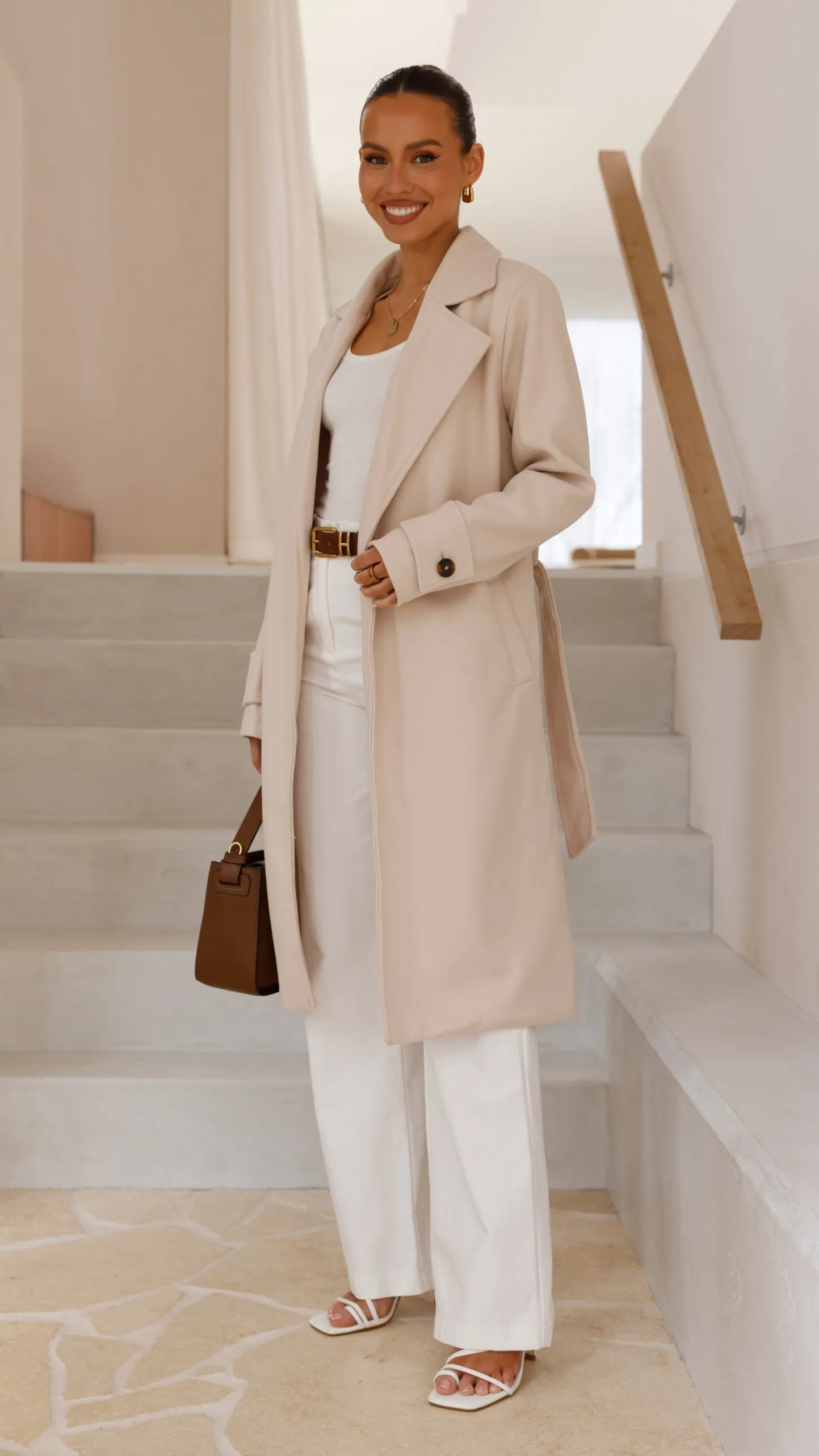 Lue Trench Coat - Winter White sold by Billy J product image thumbnail 3