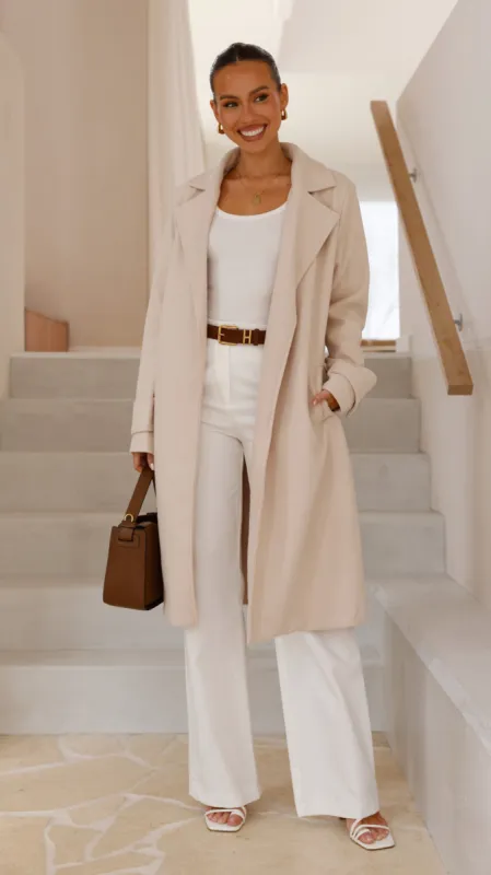 Lue Trench Coat - Winter White sold by Billy J