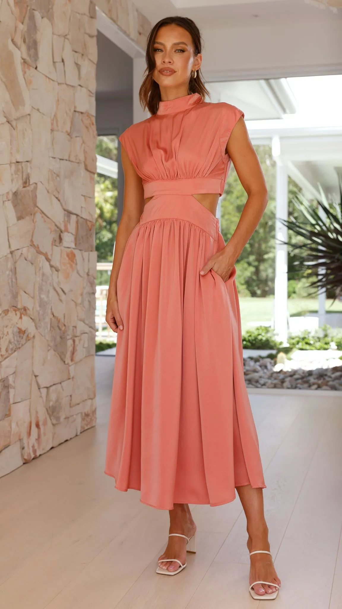 Cindie Midi Dress - Desert sold by Billy J