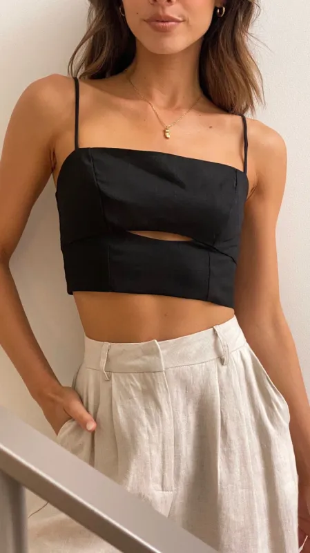 Serrima Crop Top - Black sold by Billy J