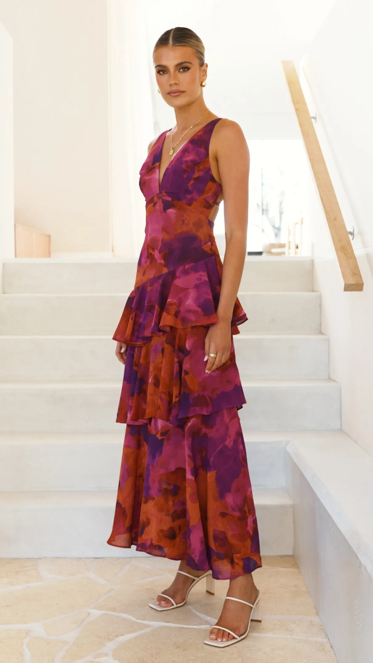 Sachiko Maxi Dress - Purple Print sold by Billy J product image thumbnail 3