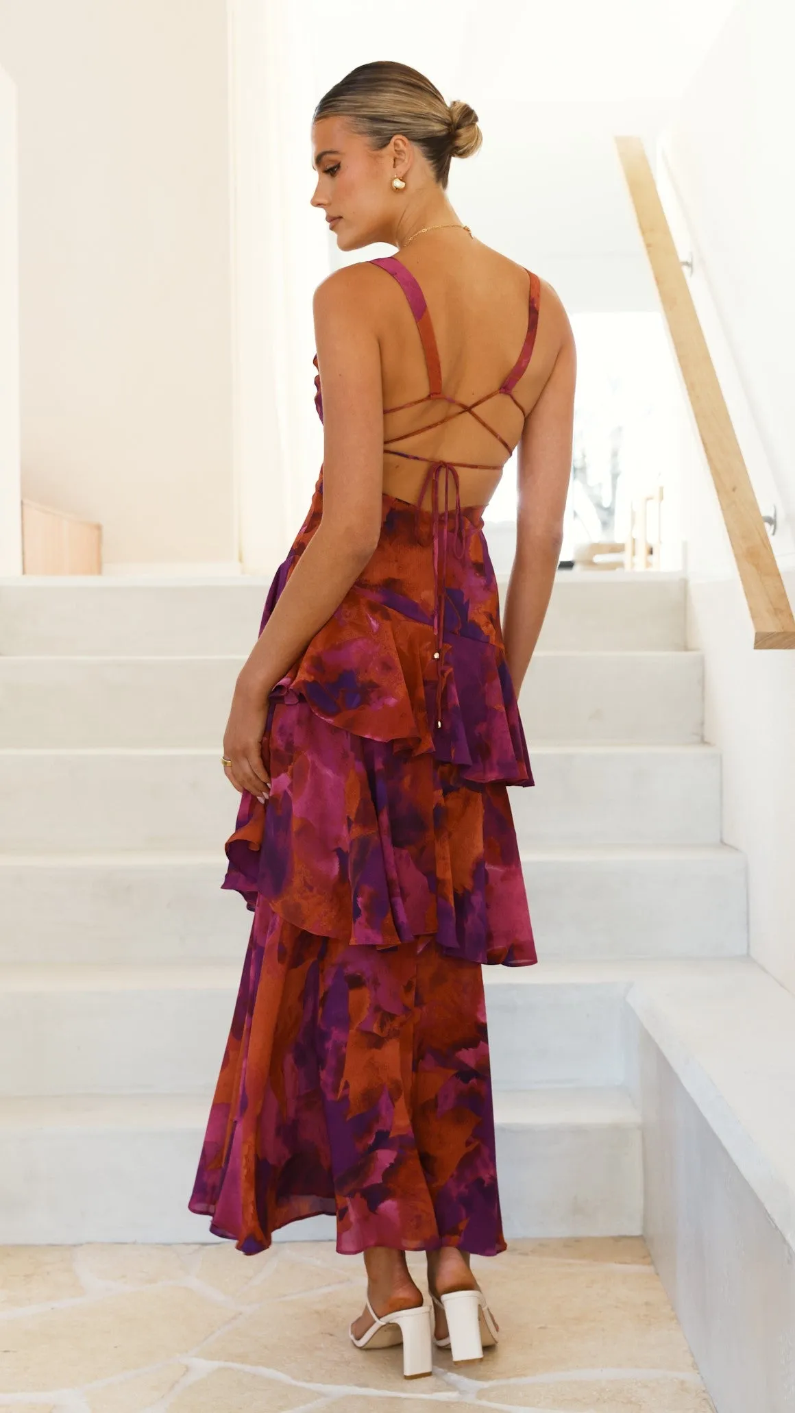 Sachiko Maxi Dress - Purple Print sold by Billy J product image thumbnail 2